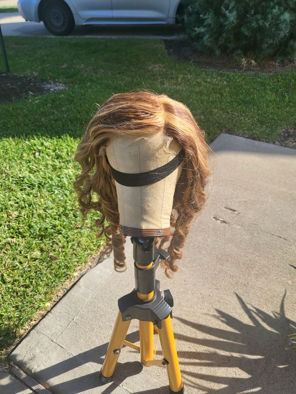 Highlight brown color human hair wig closure wig 5x5 closure wig - Picture 4 of 11